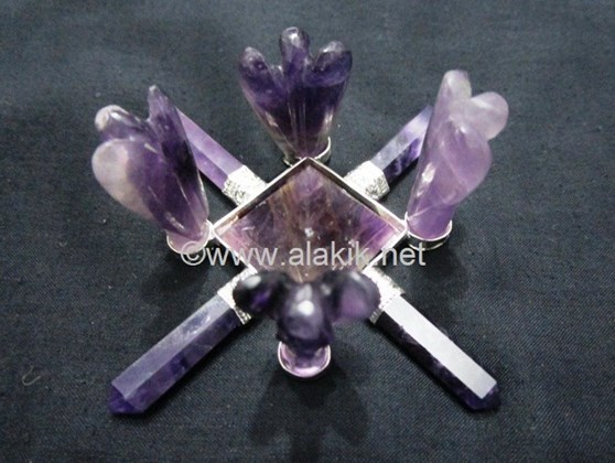 Picture of Amethyst Pyramids Energy Generator with Amethyst Angels