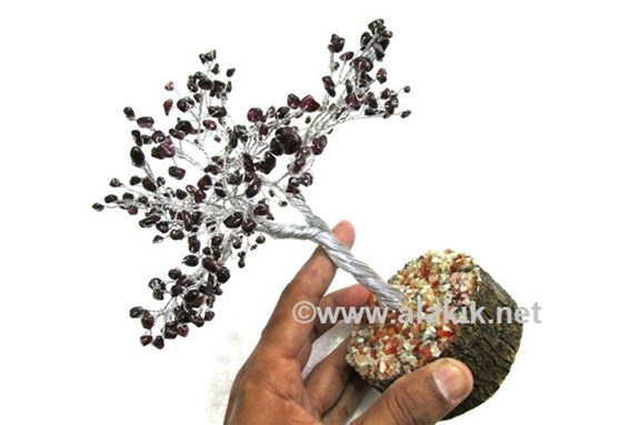 Picture of Garnet 300beads Tree with Wooden Base