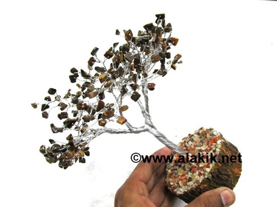 Picture of Tiger Eye 300beads Tree with Wooden Base