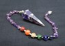 Picture of Amethyst Pendulum with Amethyst Chips Chakra Beads chain, Picture 1