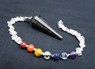 Picture of Black Tourmaline Pendulum with Crystal Chips Chakra Beads chain, Picture 1