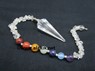 Picture of Crystal Quartz Pendulum with Crystal Chips Chakra Beads chain, Picture 1