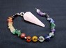 Picture of Rose Quartz  Pendulum with Chakra Chips Beads chain, Picture 1