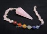 Picture of Rose Quartz Pendulum with Rose Chips Chakra Beads chain, Picture 1