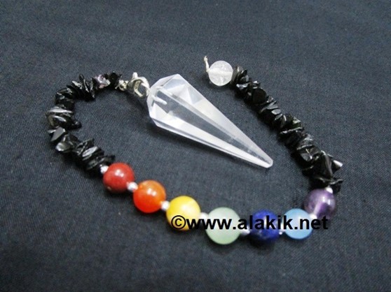 Picture of Crystal Pendulum with BT Chips Chakra Beads chain