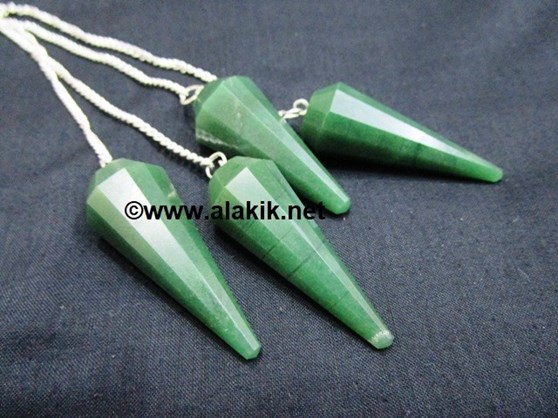Picture of Dark Green Jade 6 Facet Pendulums