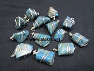 Picture of Apatite Wire Wrapped Tumble Pendants
