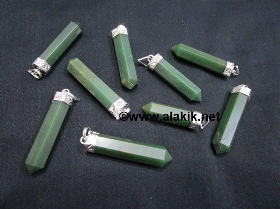 Picture of Dark Green Jade Cap Pencil Pendant