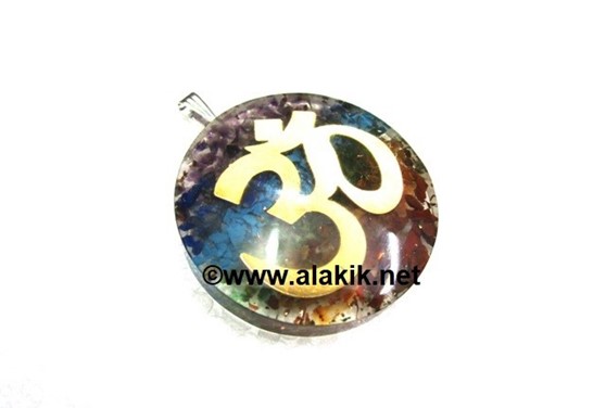 Picture of Chakra Layer OM Orgonite Pendant