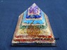 Picture of Genuine Chakra Stone Orgone Layer Pyramid with Golden Flakes 85mm, Picture 1