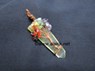 Picture of Mulit Flourite Flat Stick Chakra Tree of life Copper pendant, Picture 1
