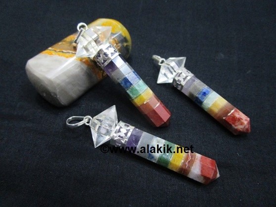 Picture of Bonded Chakra  2pc Herkimer Pendant