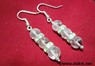 Picture of 3 Crystal quartz bead with Diamond ring Earring, Picture 1