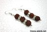 Picture of 3 Rudraksha with Diamond Ring Earring, Picture 1
