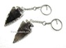 Picture of 2inch Black Obsidina Electroplated keyring, Picture 1