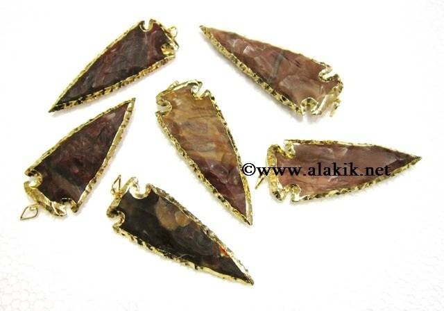 Picture of 3inch Gold Electroplated Arrowhead  Pendants