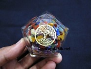 Picture of Chakra Multi Orgone Dodecahedron with Tree of Life