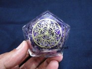 Picture of Amethyst Orgone Dodecahedron with Charm