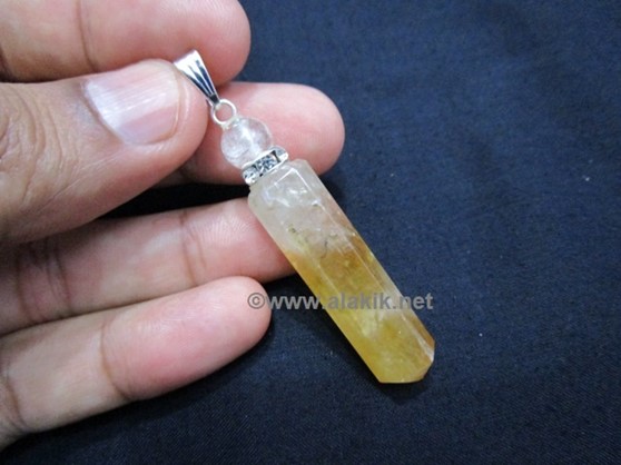Picture of Citrine Pencil Pendant with Diamond Ring & Crystal Ball