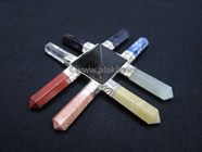 Show details for 8 Point Energy Generator With Black Tourmaline Pyramid Picture of 8 Point Energy Generator With Black Tourmaline Pyramid