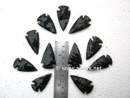 Picture of 2 inch Black Obsidian Arrowhead 