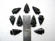 Picture of 1 inch Black Obsidian Arrowhead 