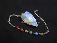 Picture of Raw Opalite Pendulums with Chakra Chain