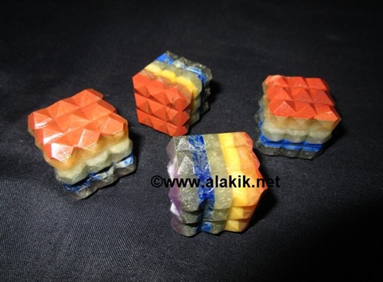 Picture of Chakra Bonded 54 Pyramid Cube