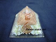 Show details for Serpentine Orgone Pyramid with Crystal Point Picture of Serpentine Orgone Pyramid with Crystal Point