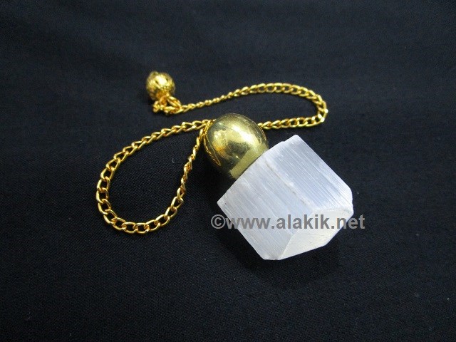 Picture of Raw Selenite Golden Modular Pendulum