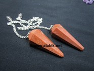 Show details for Brown Sunstone Facetted Pendulum Picture of Brown Sunstone Facetted Pendulum