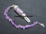 Picture of Amethyst Chip Bottle pendulum with Amethyst chip chain and Om charm, Picture 1