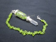Show details for Peridot Chip Bottle pendulum with Peridot chip OM chain Picture of Peridot Chip Bottle pendulum with Peridot chip OM chain