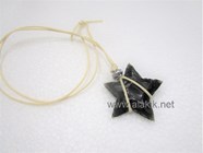 Picture of Black Obsidian Flinted Star Necklace
