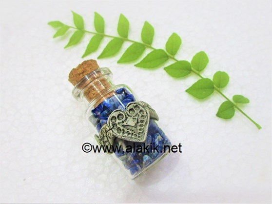 Picture of Lapis Lazuli Chips Tibetan Bottle with Heart