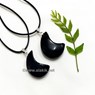 Picture of Black Obsidian Crescent Moon Pendant, Picture 1