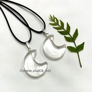 Show details for Crystal Quartz Crescent Moon Pendant Picture of Crystal Quartz Crescent Moon Pendant