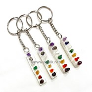 Show details for Selenite chakra Key ring Picture of Selenite chakra Key ring