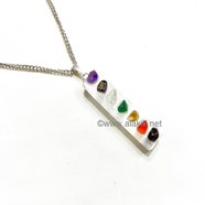 Show details for Selenite Chakra Pendant with chain Picture of Selenite Chakra Pendant with chain