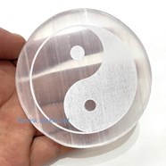 Picture of Selenite Round Yin Yang Plate