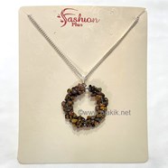 Show details for Tiger Eye Ring Pendant with Chain Picture of Tiger Eye Ring Pendant with Chain