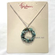 Show details for Tourquise Ring pendant with Chain Picture of Tourquise Ring pendant with Chain