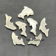 Show details for Crystal Quartz Baby Dolphins Picture of Crystal Quartz Baby Dolphins