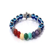 Picture of Chakra Evil Eye Bracelet with Hamsa