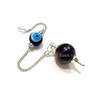 Picture of Amethyst Ball Pendulum with Evil Eye Bead Chain, Picture 1