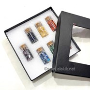 Picture of 7 Chakra Gemstone Bottle Set with Elegant Box 