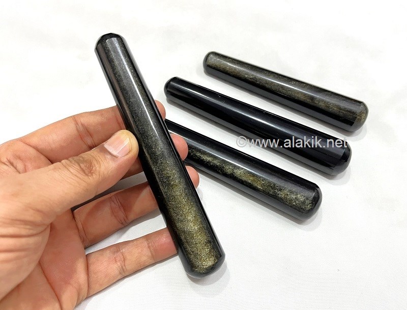 Picture of Golden Sheen Obsidian Plain Massage Wands