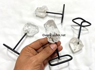 Show details for Crystal Quartz Chunks on Stand Picture of Crystal Quartz Chunks on Stand