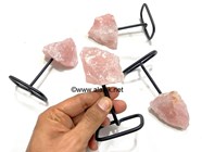Show details for Rose Quartz Chunks on Stand Picture of Rose Quartz Chunks on Stand