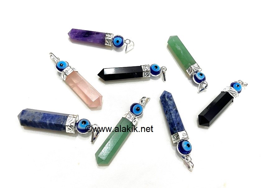 Picture of Mix Gemstones Evil Eye 2pc Pendants